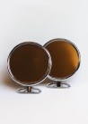 Miroir rond sur pied