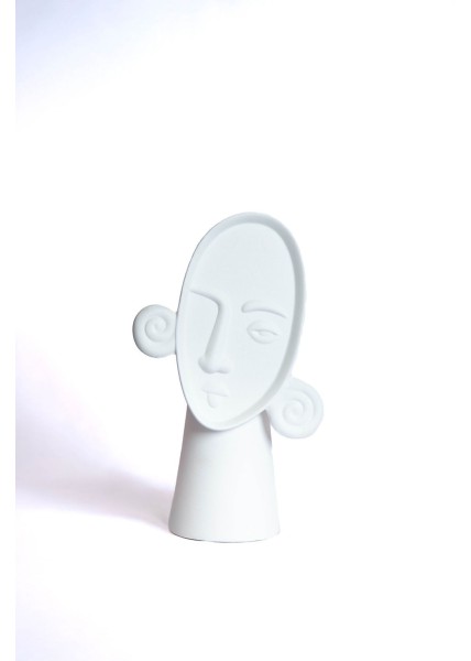 Vase tête blanc en M