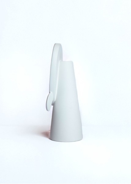 Vase tête blanc en M