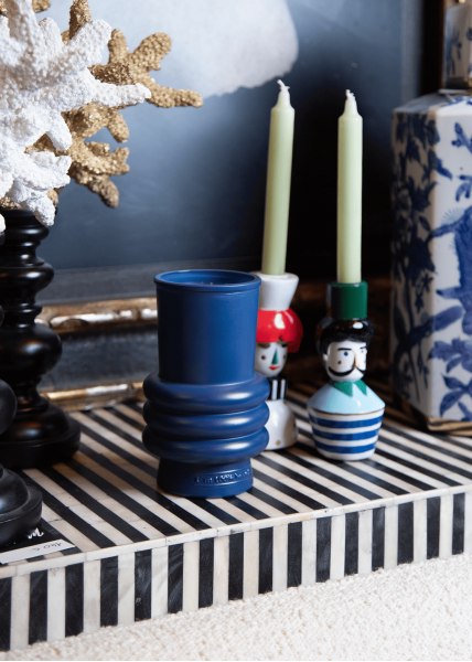 Vase Berlin anneaux bleu