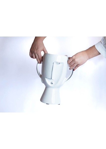 Vase tête blanc en L