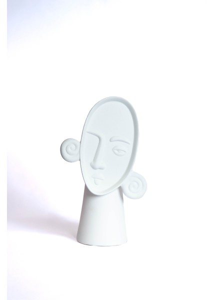 Vase tête blanc en M