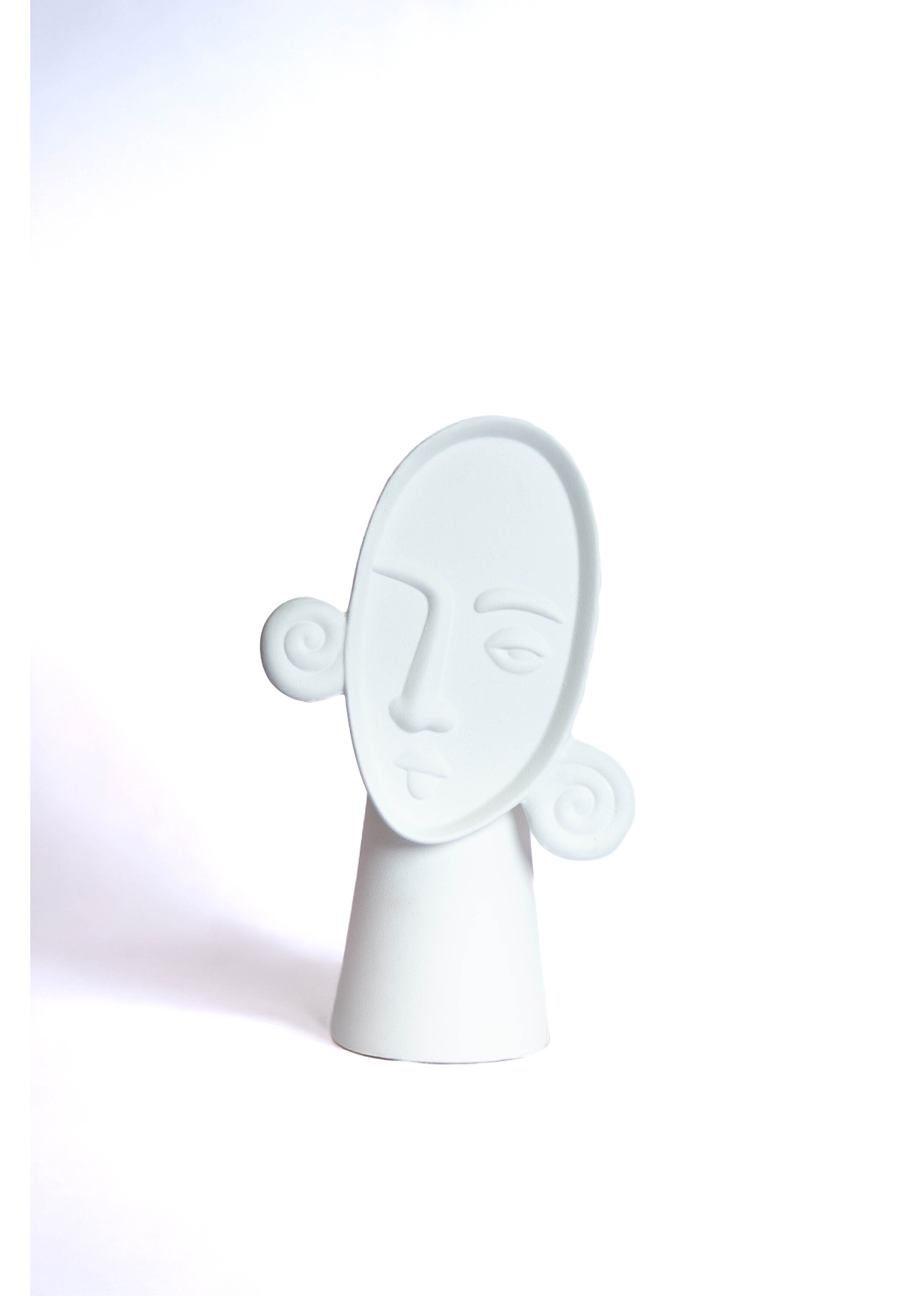 Vase tête blanc en M