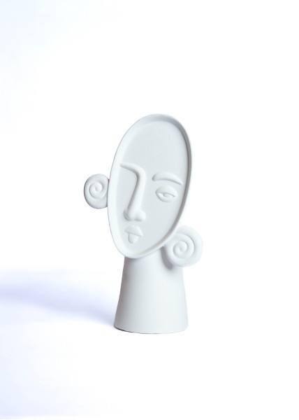 Vase tête blanc en M